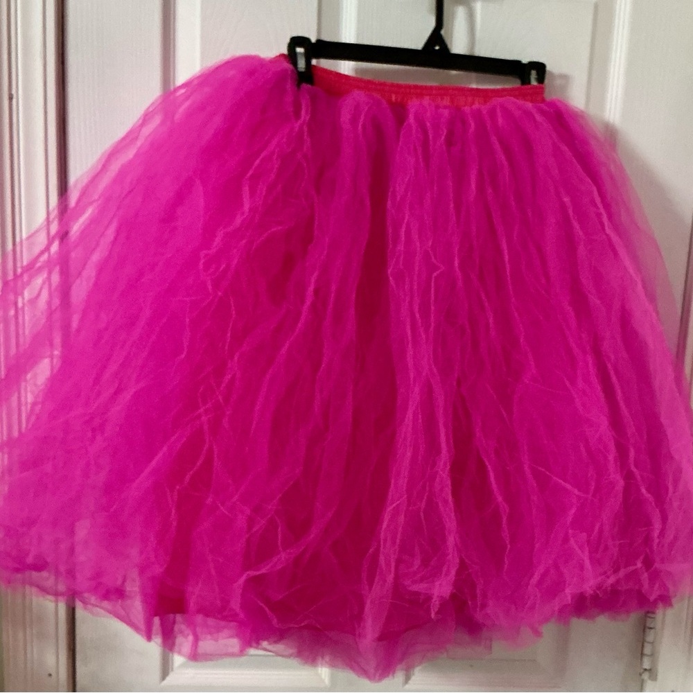 Hot Pink Tulle Circle Skirt - Flared Women’s Skater Skirt